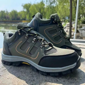 Men's New Arrival Fashionable Lace-Up Industrial Labor Safety Shoes Breathable Mesh Steel Toe for Winter Summer Factory Use