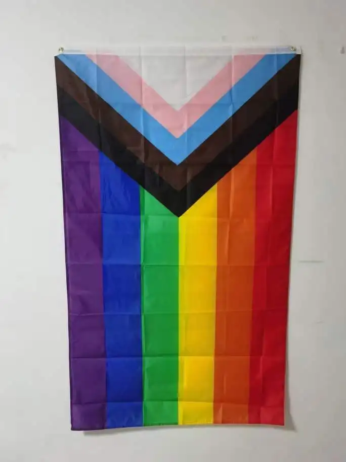 Custom Polyester 3x5 Foot Pride Unlabeled Flag with Two Grommets