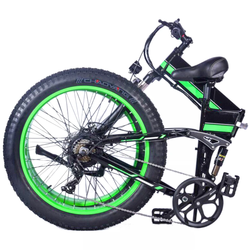 Folding electric bike 26 inch snow bike folding moped 1000W wide tire folding electric bike electric moped