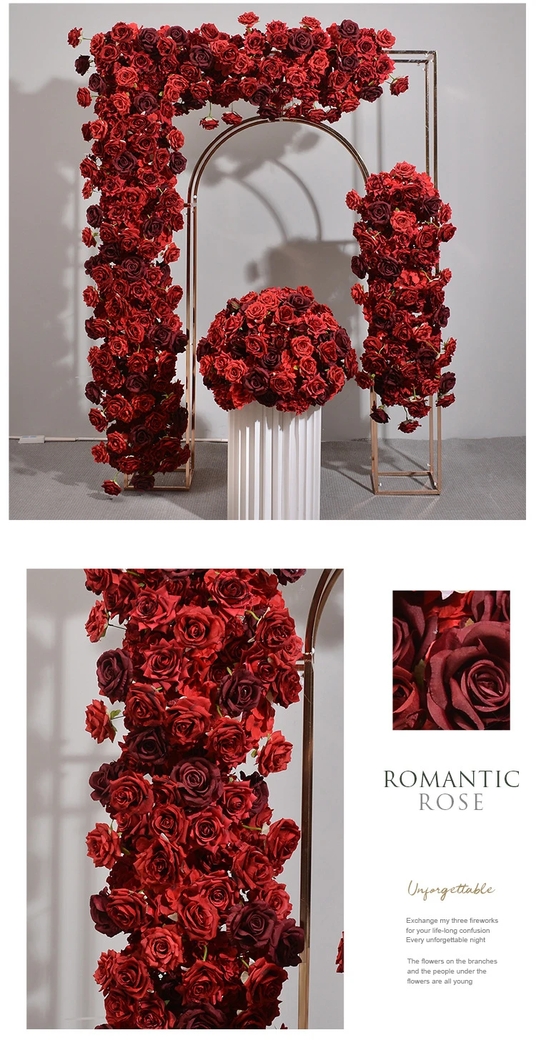Wholesale Decor Silk Wedding Arch Flower Arrangement Supplies Real