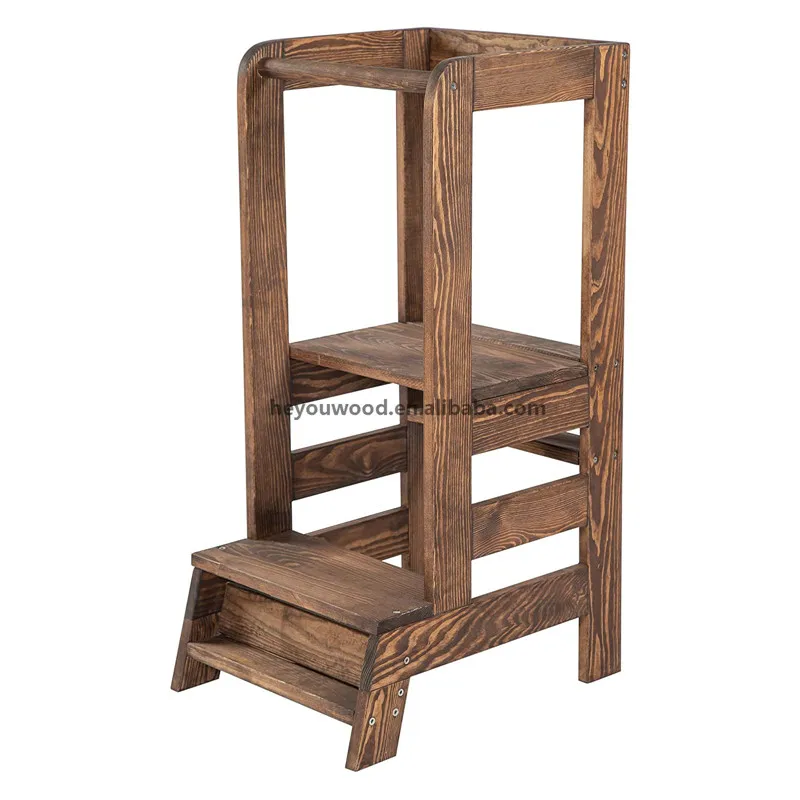 Деревянная обучающая башня Монтессори кухонный помощник для детей ступенчатый