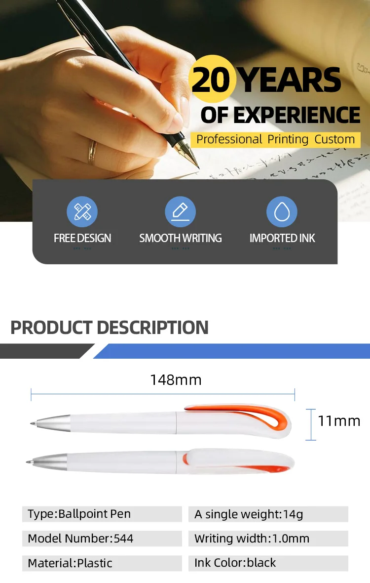 Wholesale Custom Logo Sports Ballpoint Pens Promotional Advertising Pen for Home/Office with DIY Sublimation Decoration Blank