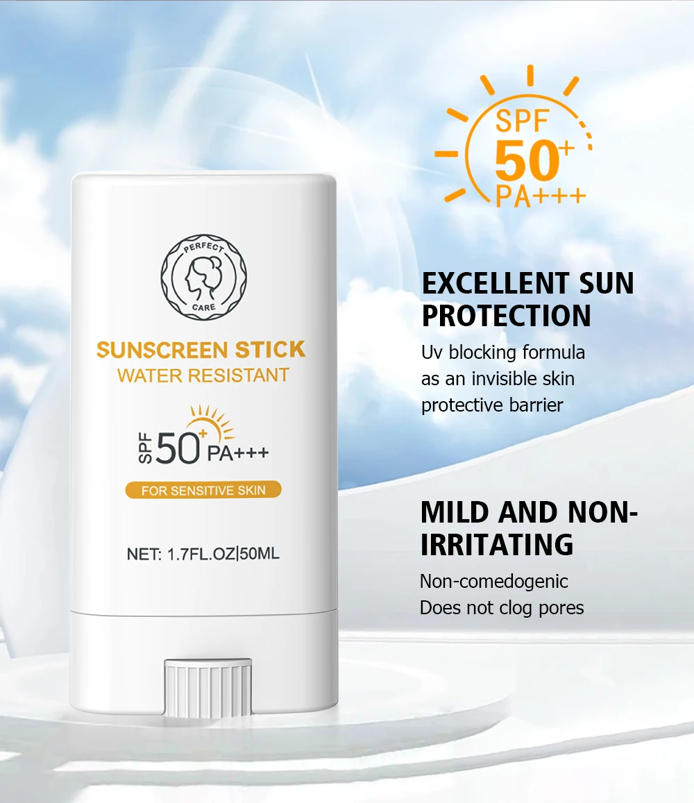 Oem Odm Private Label Service Travel Size Sunscreen Stick Natural Glowing Sunblock Stick Face