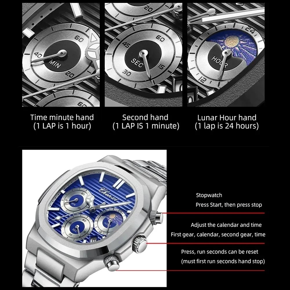 CHENXI 922 Men's Watch - Stylish Quartz with Chronograph