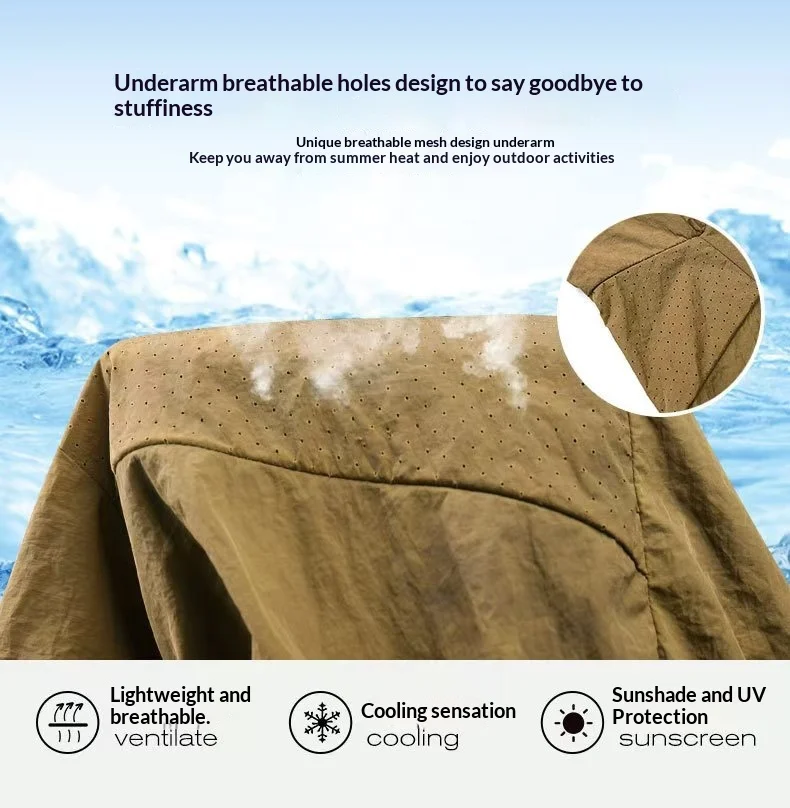 NINER9 Ice Silk Sunscreen Clothing Outdoor Mountaineering Men’s and Women’s Lightweight Sunscreen Clothing Customizable Logo preview 2