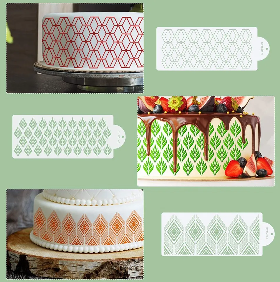 Cake Stencils Decorating Tools - Reusable and Sustainable, image size:951x957