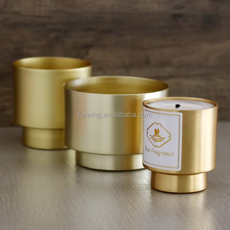 Wholesale Empty Aluminum Candle Containers Custom logo Color Metal Candle Jar with Lid for candle making manufacture