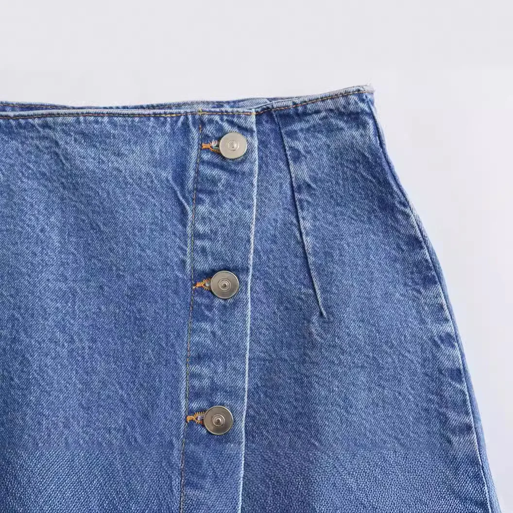 Clothing Manufacturers Vintage Casual Custom Denim Jackets Vests Women's Jackets Vests Midi Skirts Set
