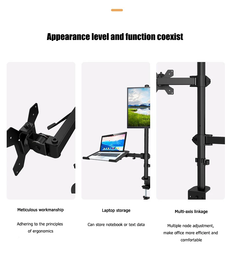 Laptop And Monitor Stand Arms Mount Single Monitor Arm Mount Computer