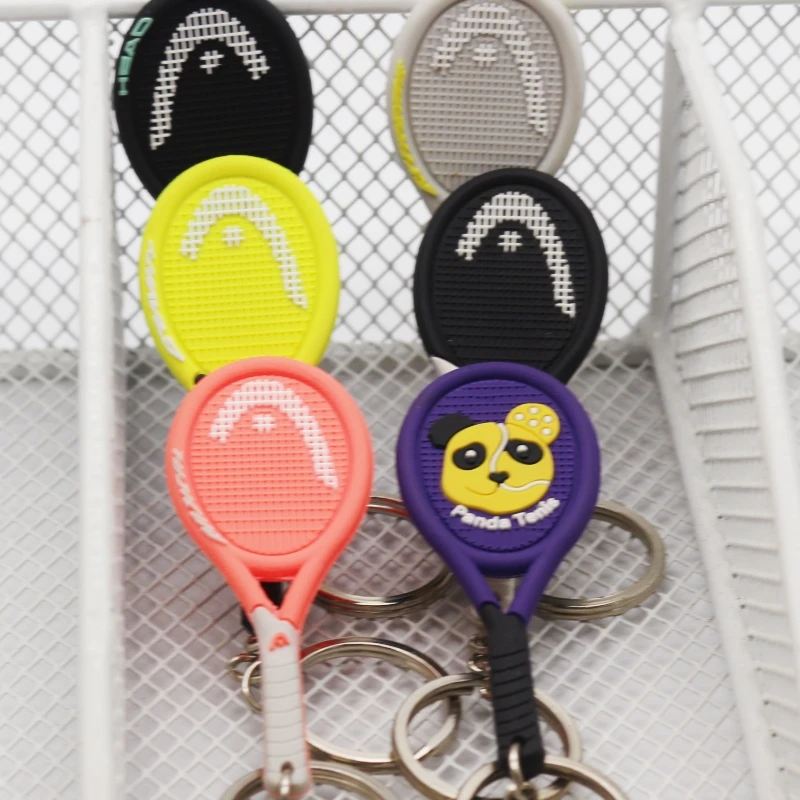 Wsnbwye Padel Racket Padel Racket Protector Keyrings CHAVEIRO Gift Anime DIY PVC Cute Rubber Racket Padel Keychain