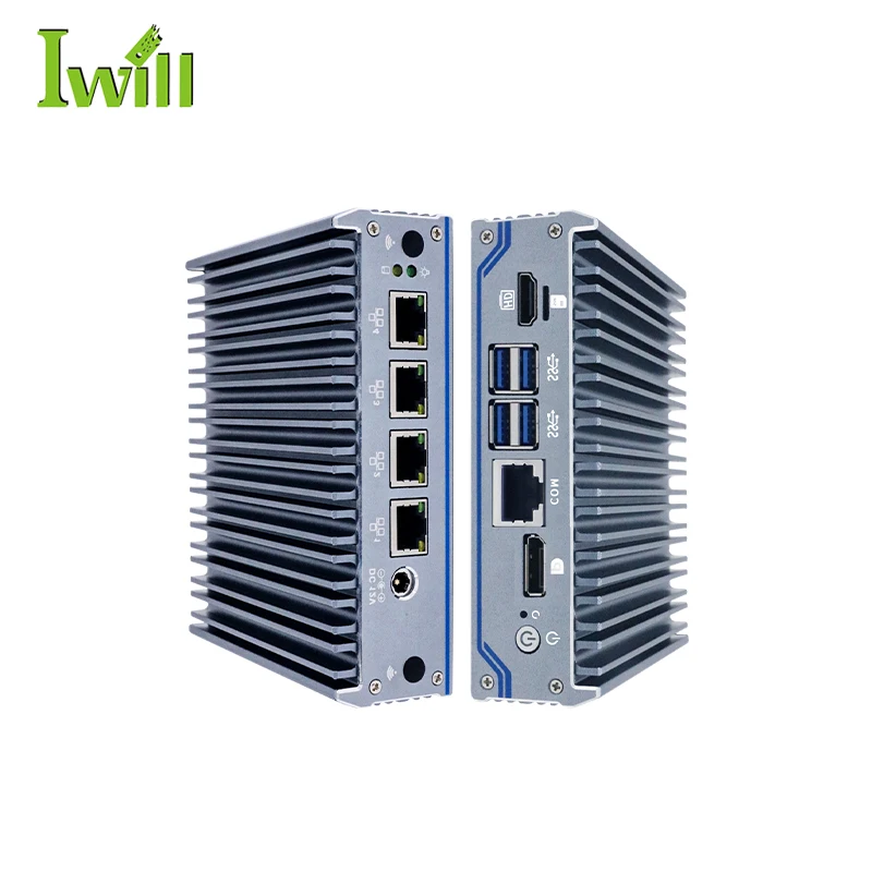 Micro Firewall Appliance with Rs232 Rs485 Fanless Mini Pc J4125