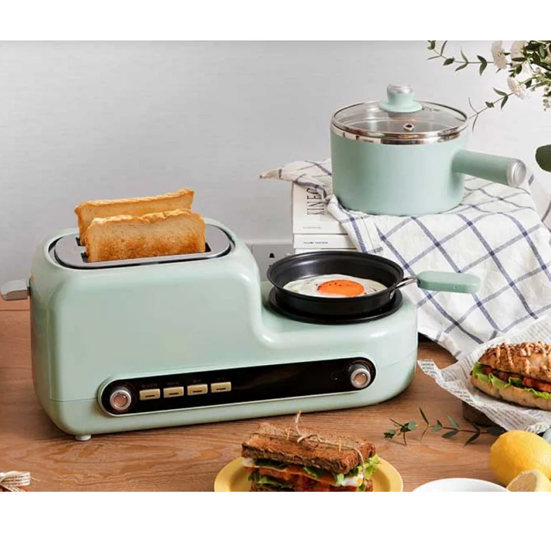Breakfast Station 6 Level Browning  3 in 1 Electric Heating Cooker and 2 Slicer Sandwich Bread Toaster