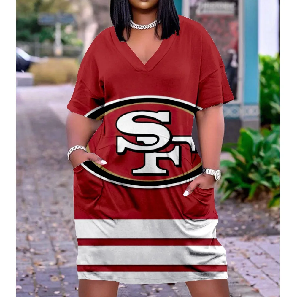 49ers womens jersey dress Women's Fanatics Scarlet San Francisco 49ers Victory On Dress