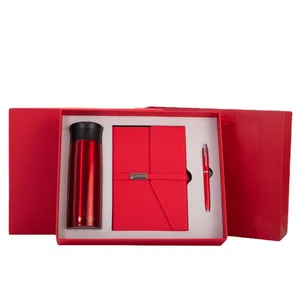 Customized Leather Hardcover Planner with Lined Pages and Pen - 2026 Office Stationery Gift Set