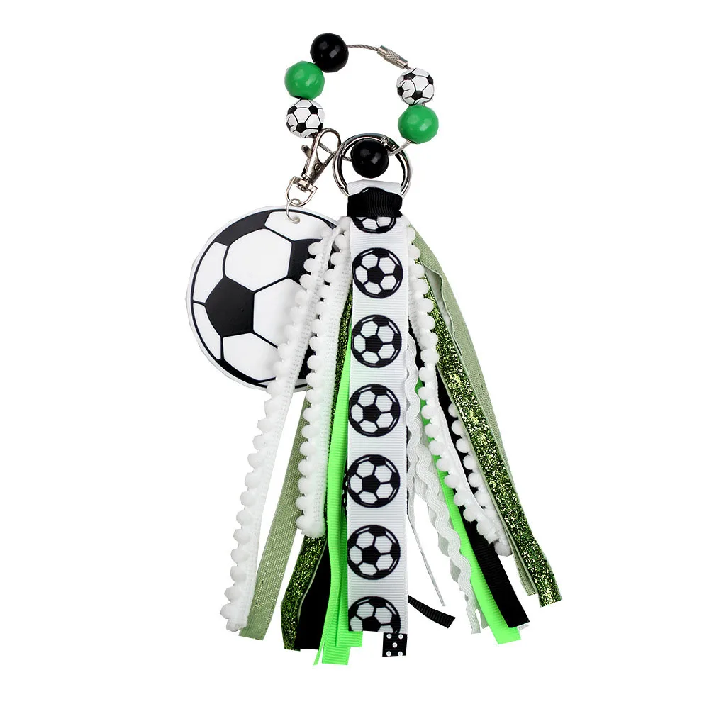 2026 FootballWorld Cross Border Carabiner Keychain Football Shaped Tassel Ornament Alloy Cartoon New Hot Product