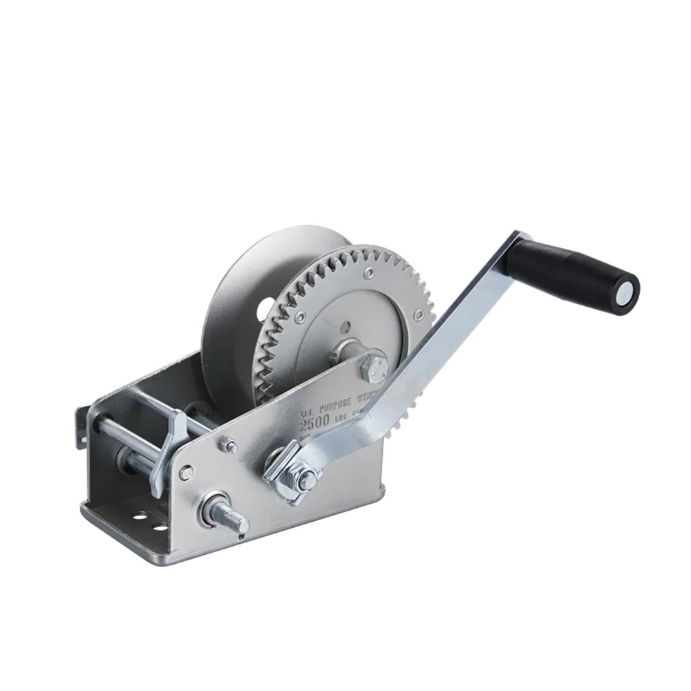 High Quality 1 Ton Manual Hand Winch Boat Trailer Hand Crank Winch Anchor Winch With Belt