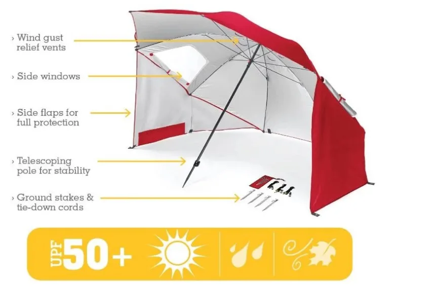Windproof Uv-proof Beach Fishing Umbrella For Outdoor Camping_voghion.com