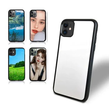Sublimation Blank phone case rubber TPU cover for iphone 12 mini 6 7 8 plus xs max 11 PRO xr with Aluminum plate phone case