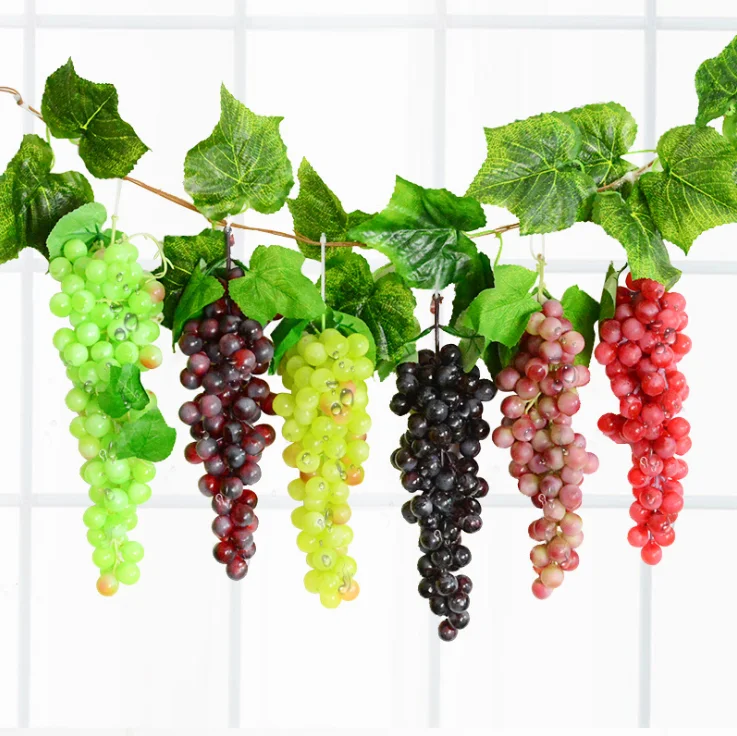 Ramo De Uvas Artificiales,Enredadera De Plástico,Hojas De Uva,Accesorios De  Ratán Para Fruta,Decoración De Techo De Interior,Hojas De Uva Artificiales  - Buy Artificial De Frutas De Uva,De Plástico De Grupo,Hojas De Uva  Artificiales