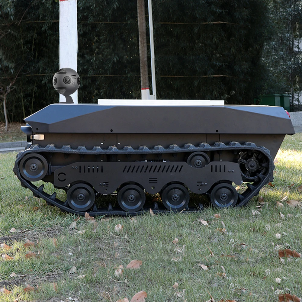 Customized Add Camera Tracked Robot Chassis TinS-13 Stair Climber Rubber Track Robot Tracked Robot tank Chassis