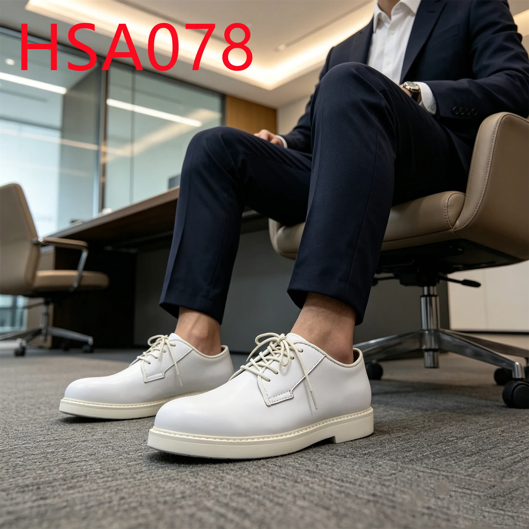 HY,Shining/matte Full Grain Leather Uniform Shoes for Marine Durable Rubber/oxford Sole White/black Hua Singh Dress Shoes HSA078