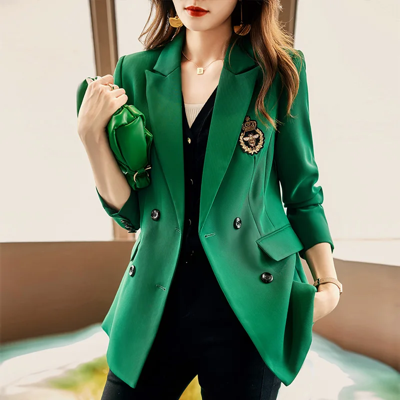 Womens Solid Ladies Blazer Stylish Office Formal Long Suit Jacket Casual  Blazer