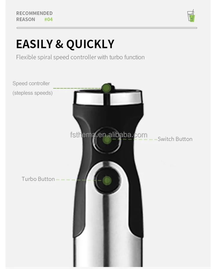 New Design Big Power 1200w Quiet Dc Copper Motor Speed Adjustable Food