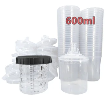 20floz 600ml spray gun replacement paint cups 50 sets 600cc  mixing plastic pp disposable inner cup