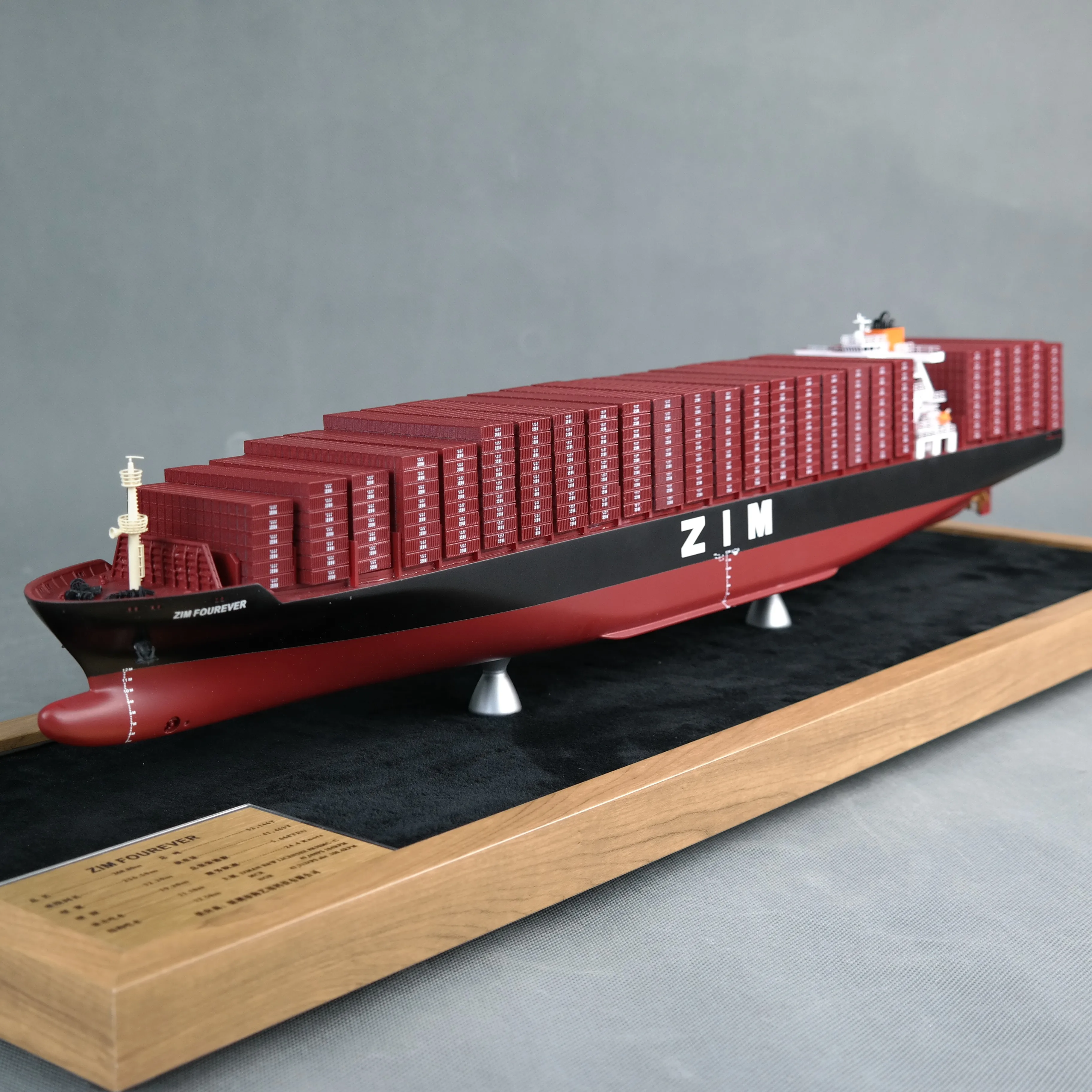 【A】O.A.S Factory's 65cm Simulation Container Ship Model Hobby Display Case Perfect Gift for Ship Model Makers