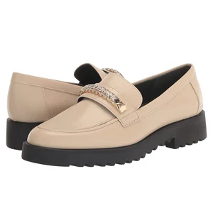 Unique Design Elegant Height Increasing Genuine Leather Women Loafers