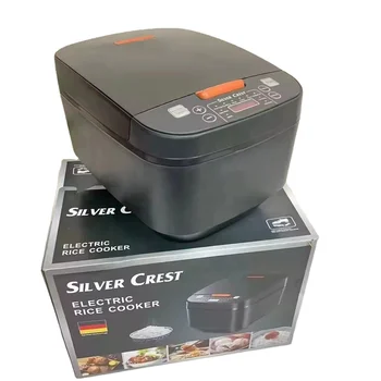900w Household Super-capacity Rice Cooker Square Baket Silver Plastic Guangdong CREST Multi-function Electric 5L 5 L 220 Oem
