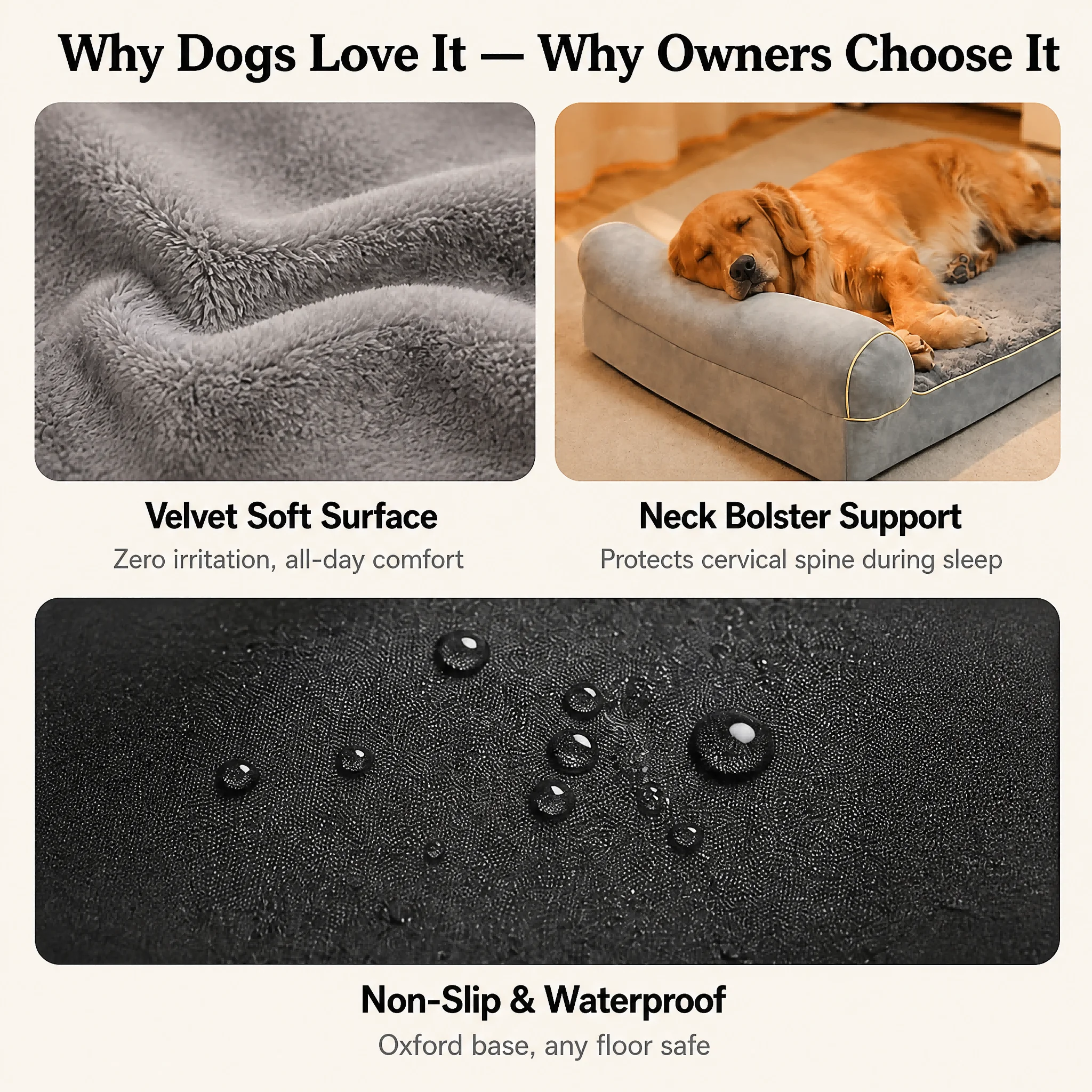 Neck Support Dog Mat Raised Bolster — Product details 6