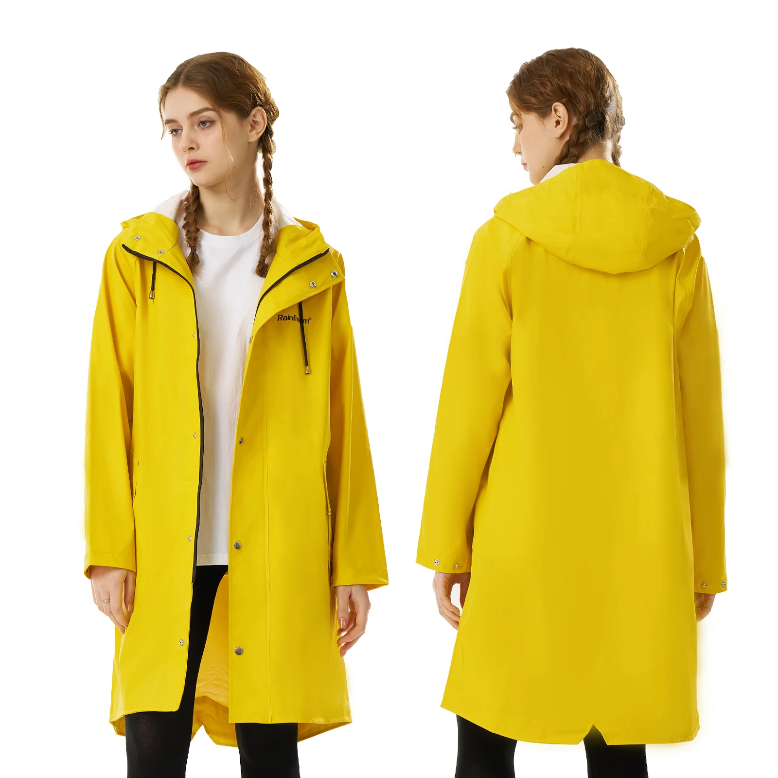 Модный дождевик Rainfreem, дождевик из искусственной кожи на заказ, непромокаемый дождевик, Европейский дождевик