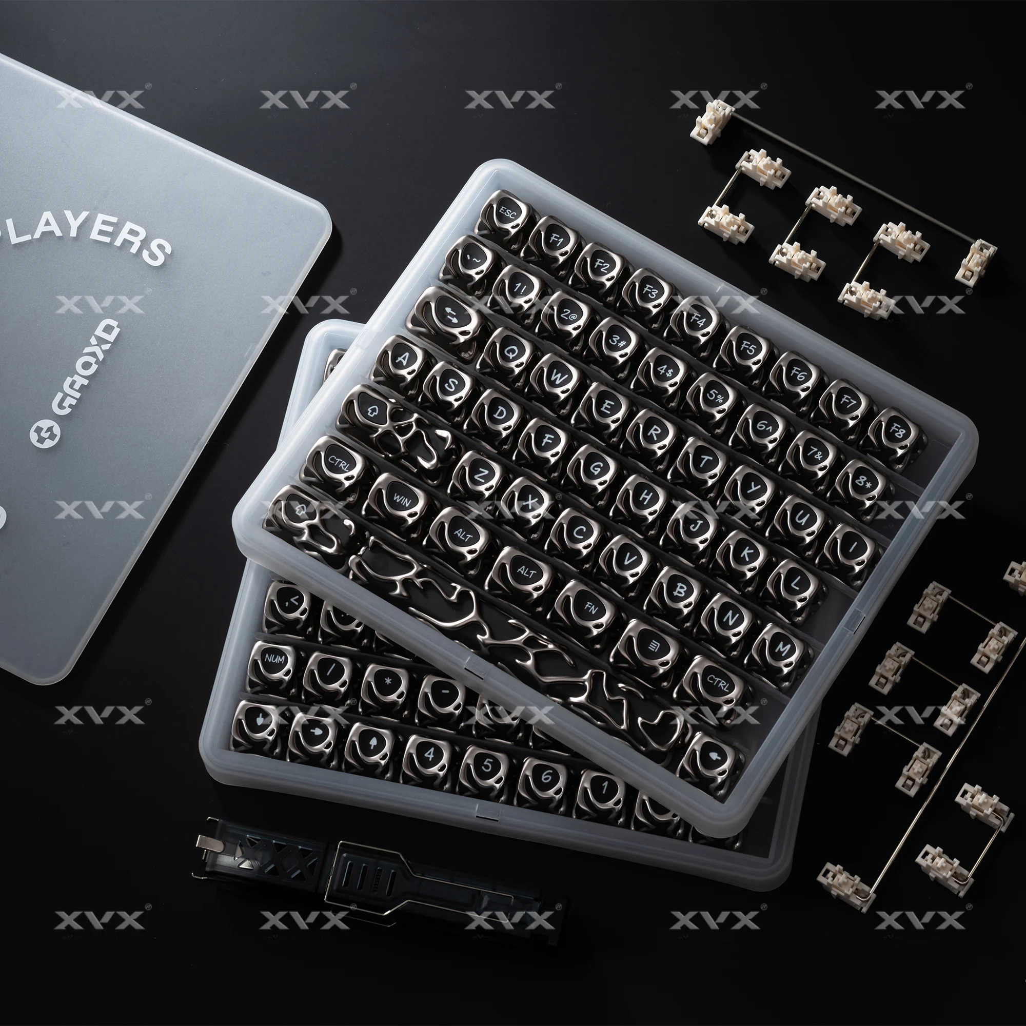 XVX Keycaps Venom Silver Gaming Mechanical Keyboard Keycap Set ABS
