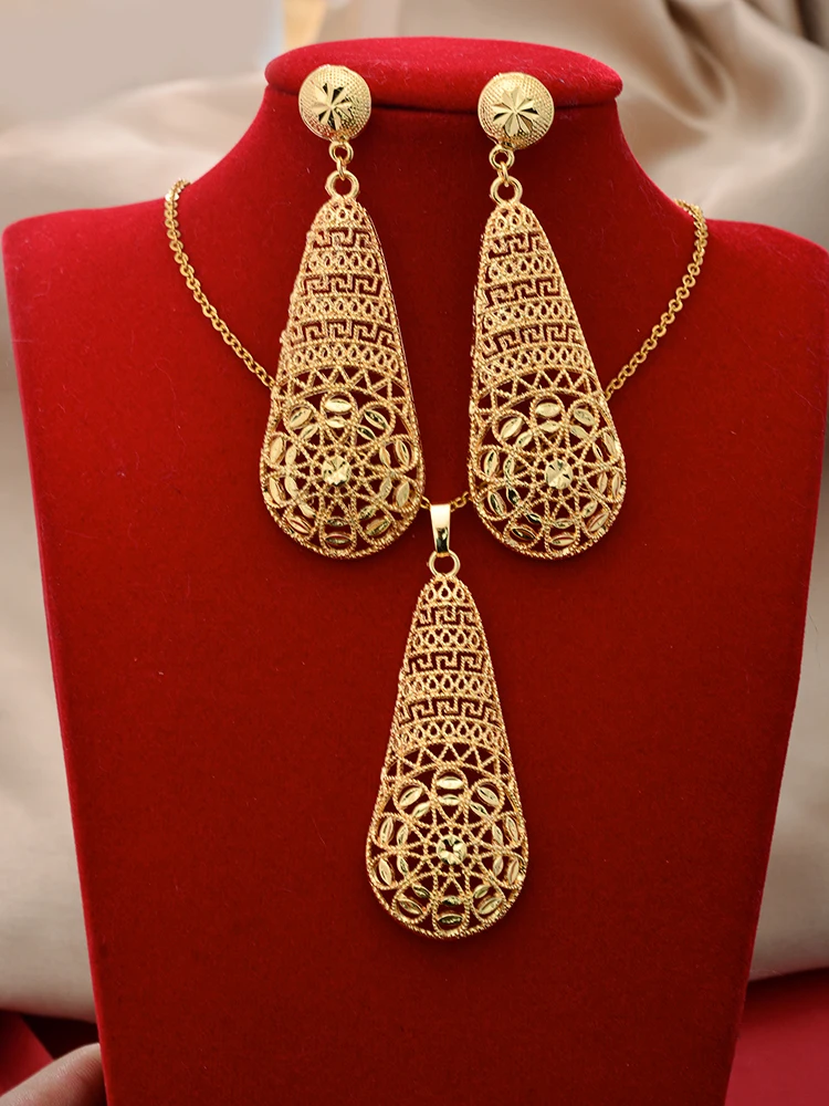 Women's Gold Color Jewelry Sets African Wedding Jewelry Middle East ...