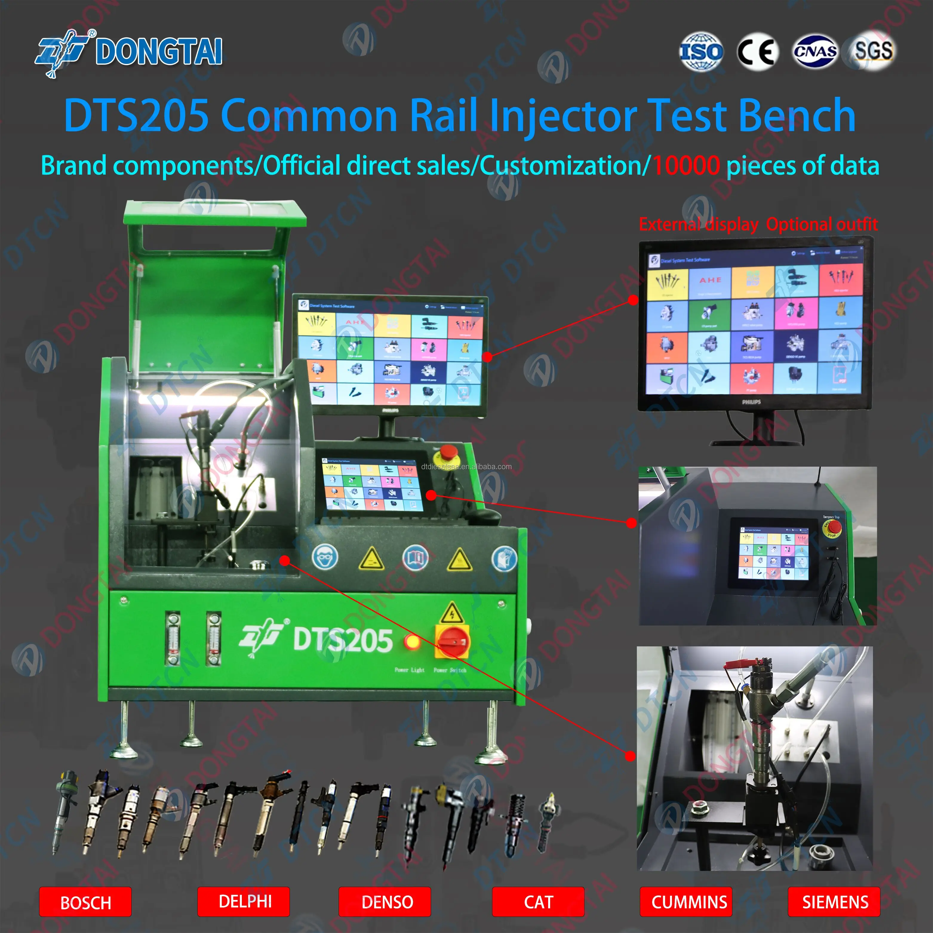 Mobile Testing Machine 6pin Common Rail Injector Test Bench Dts205 Eps205 - Buy Common Rail ...