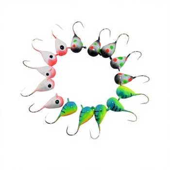 Wholesale JY FISHING Glow Tungsten Head Ice Fishing Jigs for Walleye Winter Fishing Lures River Stream Ice Eye Abdominal Eye – Metal Jig – view 5