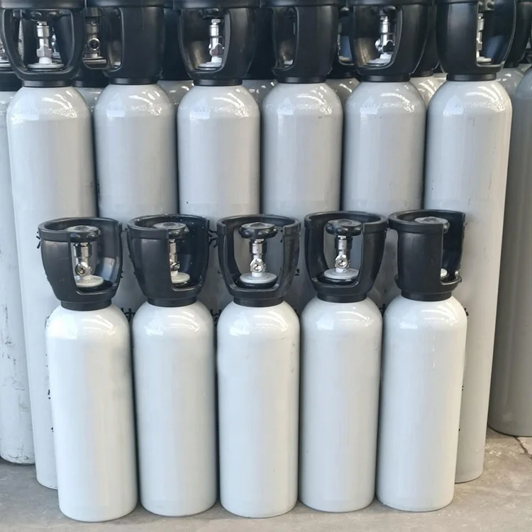 калибровочные газы объёмом 4 л, 8 л, давлением 100 бар: смесь CO2 в N2; индивидуально подобранный диоксид углерода в азоте