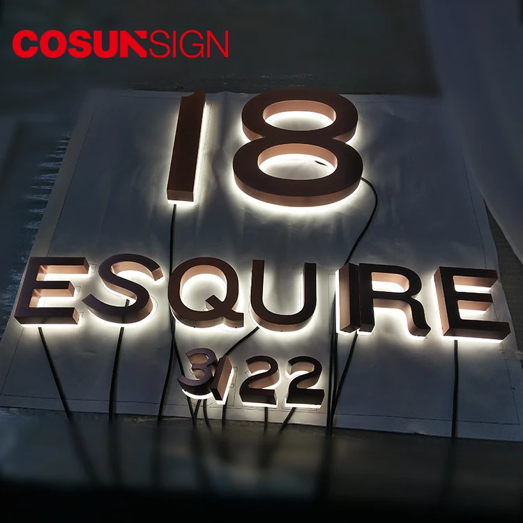 Cosun Custom Shop Name Board Acrylic Letter Sign Shop Name Board Led Lighted Alphabet Acrylic Letter Sign