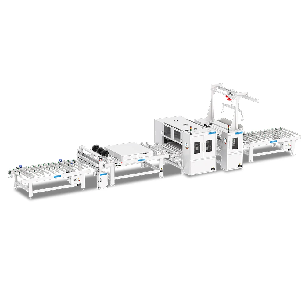 Automatic Laminating Production Line for Melamine Boards PET PVC HPL Film MDF PUR Plywoods High Gloss Soft Touch