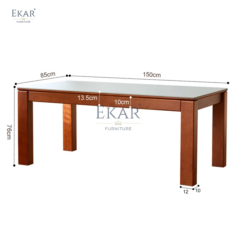 product ekar furniture solid wood rectangular dining table and chairs kitchen table set 4 chairs-67