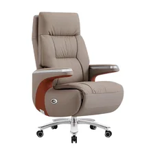Automatic Executive High Back Electric Reclining Office Chair Ergonomic Computer Desk Chairs with Footrest Wheels