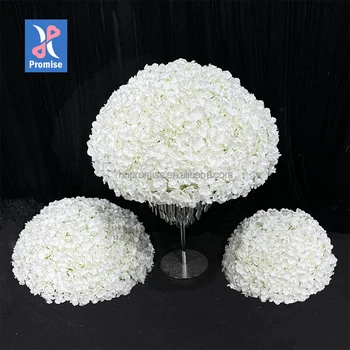 Promise Different Size Round Flower Ball Wedding Centerpieces Artificial White Rose Flower Balls Decoration