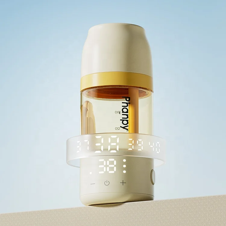 Smart Round Shape Milk Bottles Custom Simulated Breast Feeding Bottle Heater Thermostatic Water Bottle