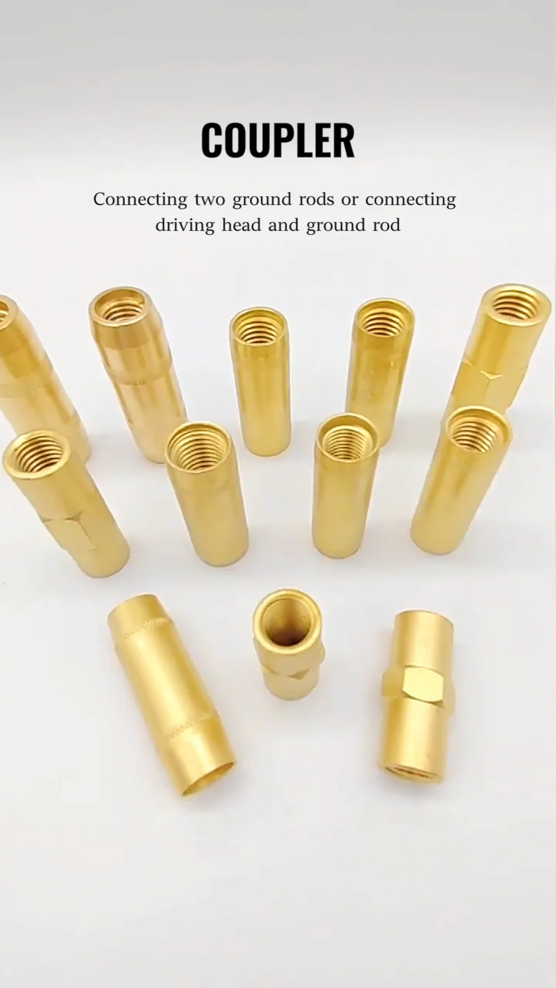 Copper Earth Ground Rod Coupler Threaded Ends Earth Rod Coupling Factory Protection Professional
