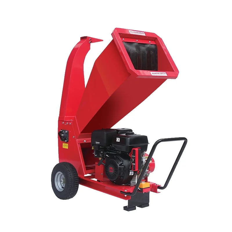 Hot Sale 15HP 420CC benzine motor houttakken verpulveraar chipper schredder machine