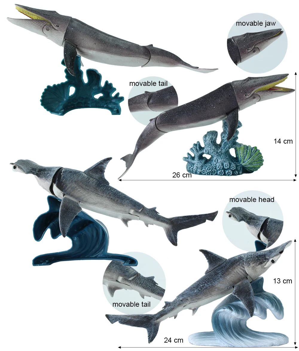 スーパーマーケット ホット9 深海生物 サメフィギュアセット 可動顎と
