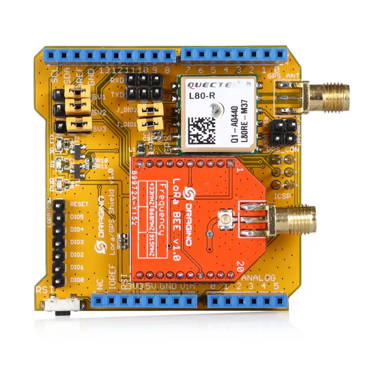 433/868/ 915Mhz long range transceiver low power consumption LoRa GPS Shield Arduino expansion board - Famidy.com