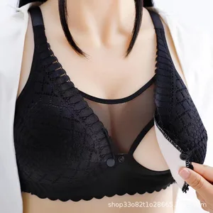 Breastfeeding Bra, Maternity Dress, Thin Nursing-specific Front-plug Bra, Large Size Breast Support Bra for Pregnant Women