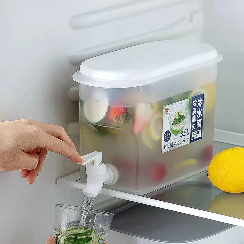CX400 Refrigerator Drink Dispenser with Faucet Lemonade Juice Teapot Plastic Cold Kettle with Tap